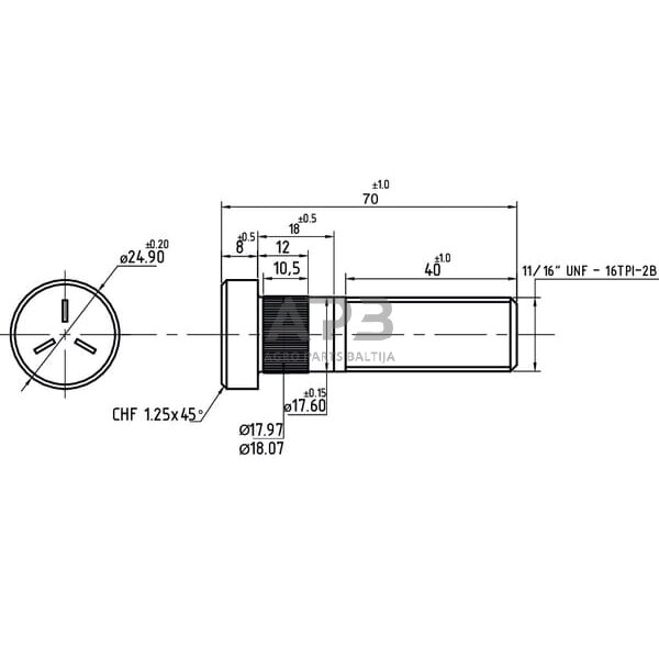 Rato varžtas 847416M1N 1 Rato varžtas 847416M1N 1