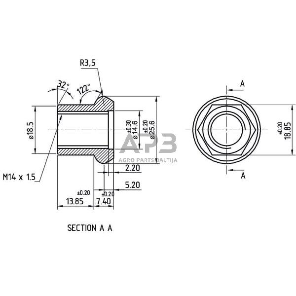 Rato veržlė 1121785N 1 Rato veržlė 1121785N 1
