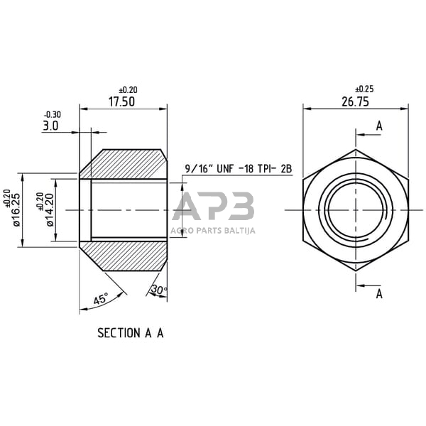 Rato veržlė 180004M1N 1 Rato veržlė 180004M1N 1