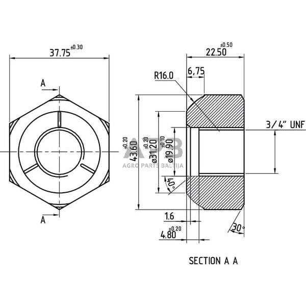 Rato veržlė NH 81833776N 1 Rato veržlė NH 81833776N 1