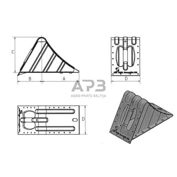 Ratų trinkelė Schneider G36, 100336200 3 Ratų trinkelė Schneider G36, 100336200 3