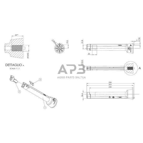 Ratų trinkelės atrama Lokhen Klok® E53, 600250300 3 Ratų trinkelės atrama Lokhen Klok® E53, 600250300 3