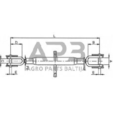 Reguliuojama apatinė traukės rankena 380,00 mm – 530,00 mm gopart Z822380GP