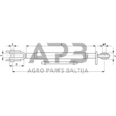 Reguliuojama apatinė traukės rankena 380,00 mm Z824380