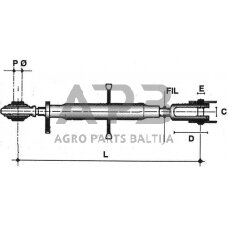 Reguliuojama apatinė traukės rankena 580,00 mm Z824580