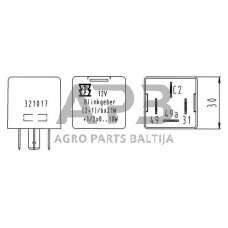 Relė ERICH JAEGER 12V, 4 kontaktų 321017JAE