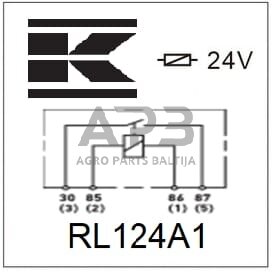 Relė 24V RL124A1 2 Relė 24V RL124A1 2