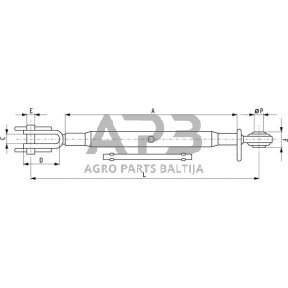 Reguliuojama apatinė traukės rankena 410,00 mm Z824410