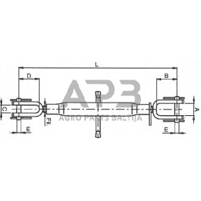 Reguliuojama apatinė traukės rankena 450,00 mm – 600,00 mm gopart Z824450GP