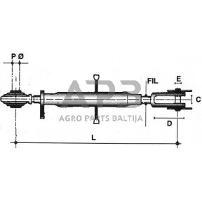 Reguliuojama apatinė traukės rankena 580,00 mm Z824580