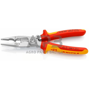 Replės elektros instaliacijos darbams VDE 200mm KNIPEX