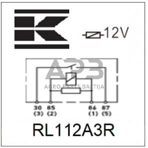 Relė 12V, 4 kontaktų RL112A3R 2 Relė 12V, 4 kontaktų RL112A3R 2