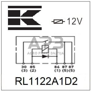 Relė 12V, 5 kontaktų RL1122A1D2 2 Relė 12V, 5 kontaktų RL1122A1D2 2