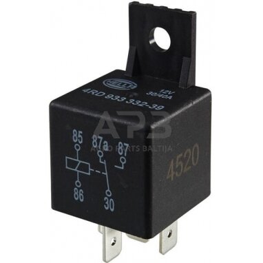 Relė Hella 12V, 5 kontaktų 4RD933332391 Relė Hella 12V, 5 kontaktų 4RD933332391