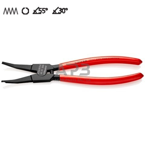 Replės išoriniams žiedams. Lenktos 200mm (be skylučių) KNIPEX 2 Replės išoriniams žiedams. Lenktos 200mm (be skylučių) KNIPEX 2