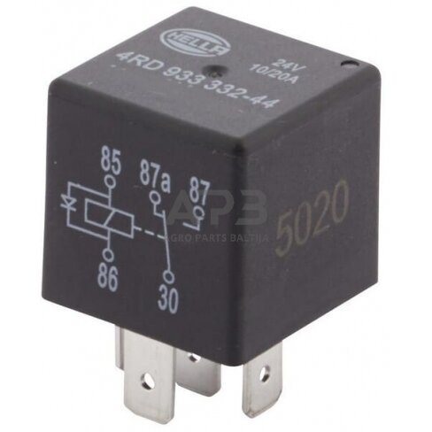 Relė Hella 24V, 5 kontaktų 4RD933332441 Relė Hella 24V, 5 kontaktų 4RD933332441