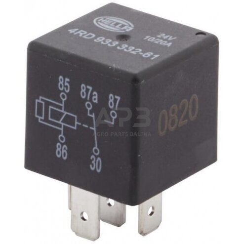 Relė Hella 24V, 5 kontaktų 4RD933332611 Relė Hella 24V, 5 kontaktų 4RD933332611