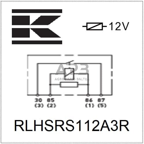 Relė 12V, 4 kontaktų RLHSRS112A3R 2