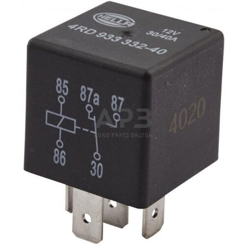 Relė Hella 12V, 5 kontaktų 4RD933332401 Relė Hella 12V, 5 kontaktų 4RD933332401