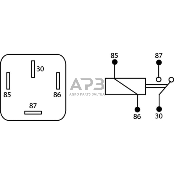 Relė 24V, 4 kontaktų EL610004 1 Relė 24V, 4 kontaktų EL610004 1