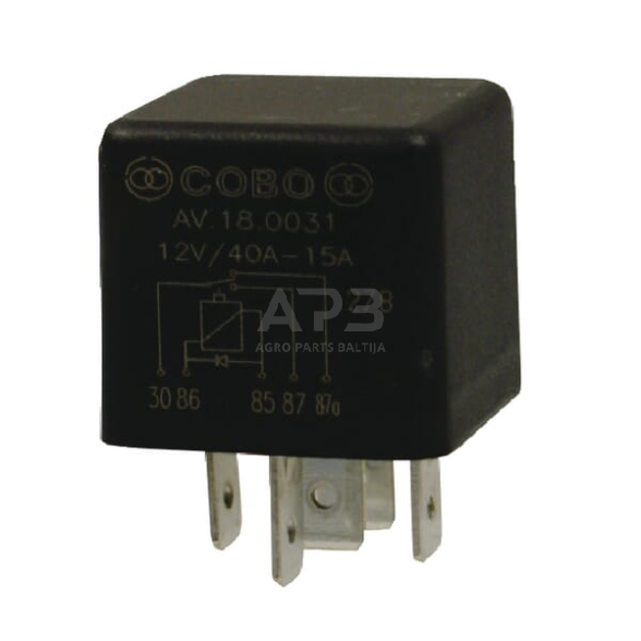Relė Cobo 12V, 5 kontaktų AV18003101 Relė Cobo 12V, 5 kontaktų AV18003101