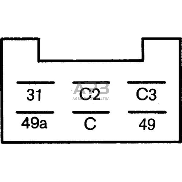 Relė Hella 12V, 6 kontaktų 4DN008768167 4