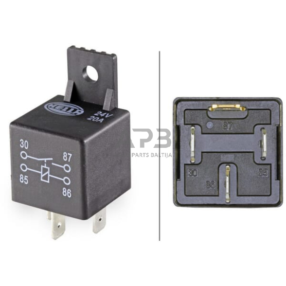 Relė Hella 24V, 4 kontaktų 4RA965400101 2 Relė Hella 24V, 4 kontaktų 4RA965400101 2