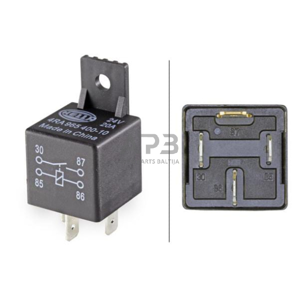 Relė Hella 24V, 4 kontaktų 4RA965400101 3 Relė Hella 24V, 4 kontaktų 4RA965400101 3