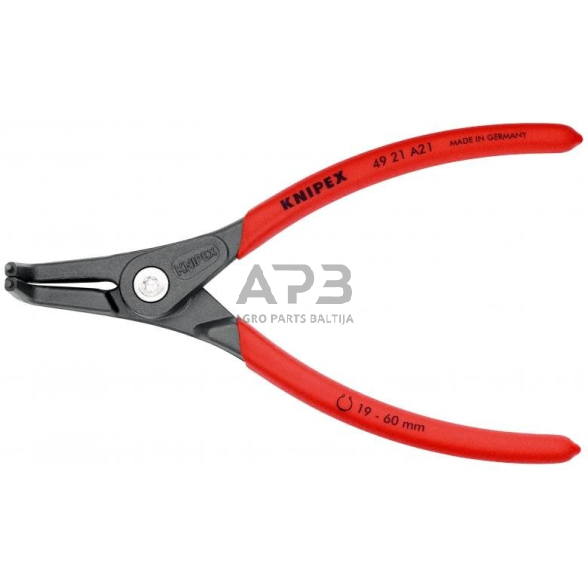 Replės išoriniams žiedams. Lenktos 165mm (Ø19-60mm) KNIPEX Replės išoriniams žiedams. Lenktos 165mm (Ø19-60mm) KNIPEX