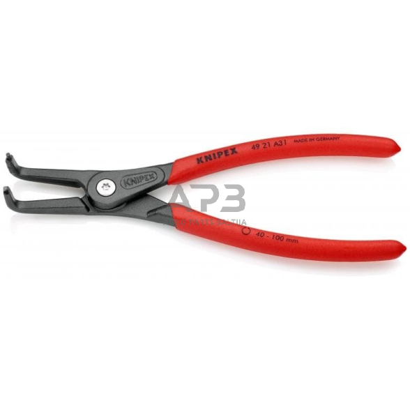 Replės išoriniams žiedams. Lenktos 210mm (Ø40-100mm) KNIPEX 1 Replės išoriniams žiedams. Lenktos 210mm (Ø40-100mm) KNIPEX 1