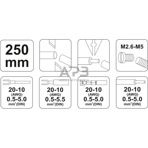 Replės laidų užspaudimui ir nuvalymui 1 Replės laidų užspaudimui ir nuvalymui 1