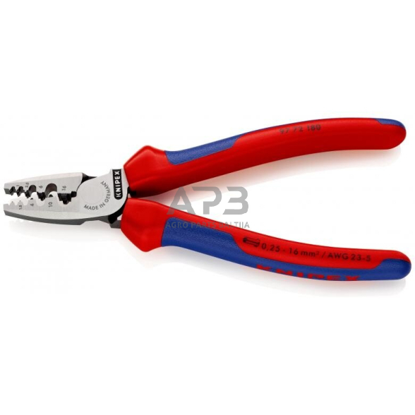 Replės laidų užspaudimui KNIPEX 180mm 1 Replės laidų užspaudimui KNIPEX 180mm 1
