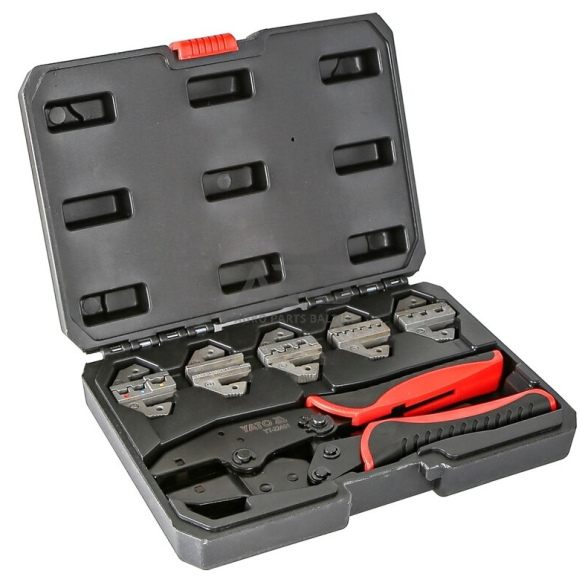 Replės laidų užspaudimui su keičiamais antgaliais 1 Replės laidų užspaudimui su keičiamais antgaliais 1