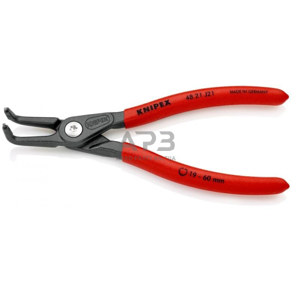 Replės vidiniams žiedams. Lenktos 165mm (Ø19-60mm) KNIPEX 1