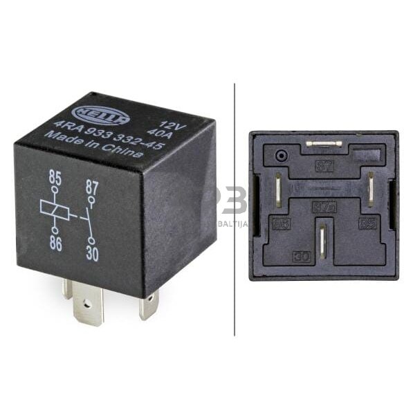 Relė Hella 12V, 4 kontaktų 4RA933332451 3 Relė Hella 12V, 4 kontaktų 4RA933332451 3