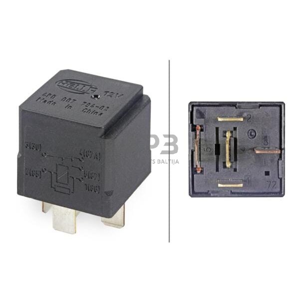 Relė Hella 12V, 5 kontaktų 4RD007794021 3 Relė Hella 12V, 5 kontaktų 4RD007794021 3