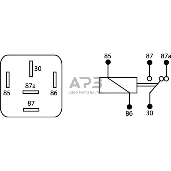 Relė 12V, 5 kontaktų EL610202 1