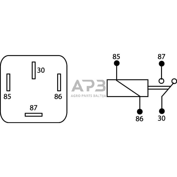 Relė 24V, 4 kontaktų EL610004 1 Relė 24V, 4 kontaktų EL610004 1