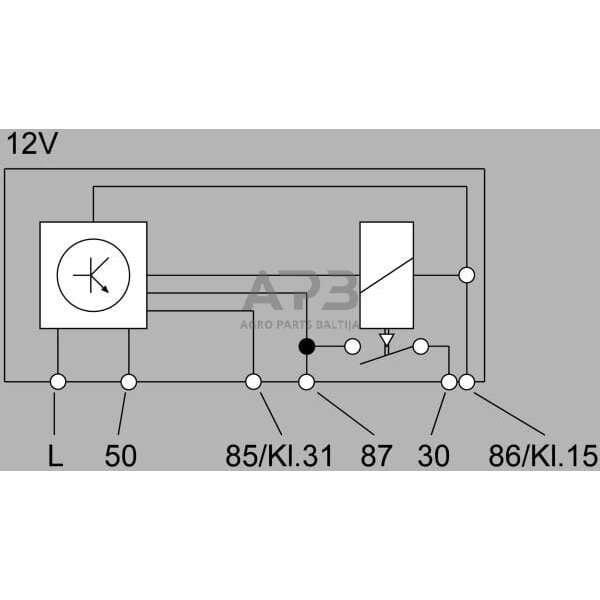 Relė Hella 12V, 6 kontaktų 4RV008188161 3