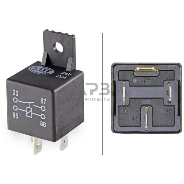 Relė Hella 24V, 4 kontaktų 4RA965400101 2 Relė Hella 24V, 4 kontaktų 4RA965400101 2