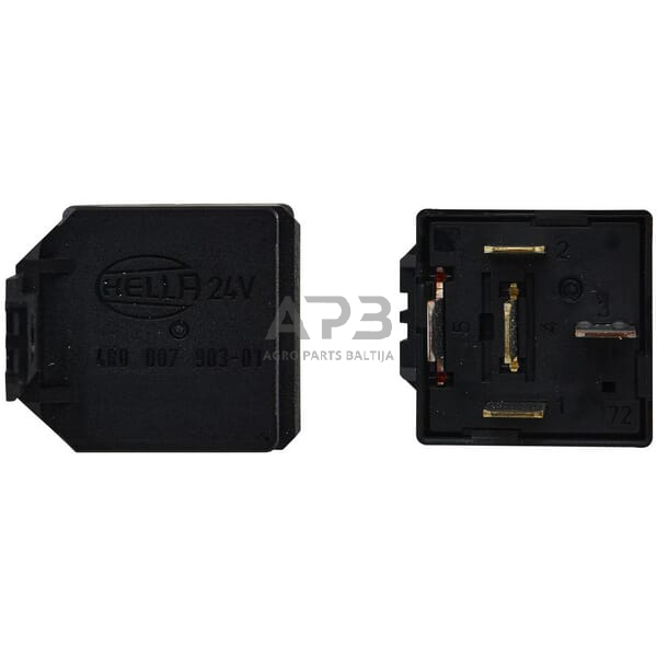 Relė Hella 24V, 5 kontaktų 4RD007903011 2 Relė Hella 24V, 5 kontaktų 4RD007903011 2