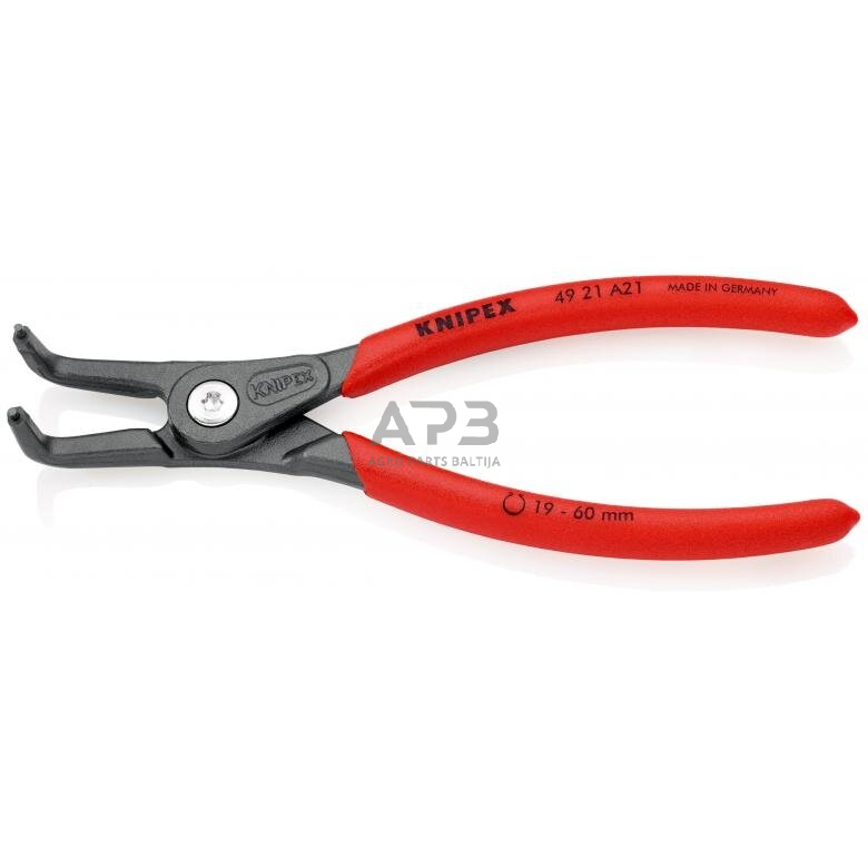 Replės išoriniams žiedams. Lenktos 165mm (Ø19-60mm) KNIPEX 1 Replės išoriniams žiedams. Lenktos 165mm (Ø19-60mm) KNIPEX 1