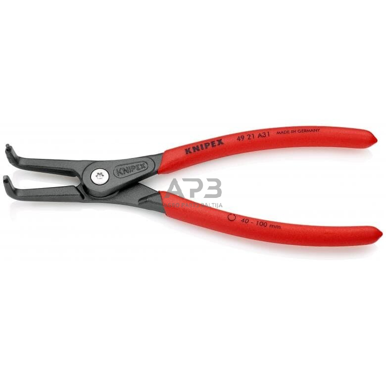 Replės išoriniams žiedams. Lenktos 210mm (Ø40-100mm) KNIPEX 1