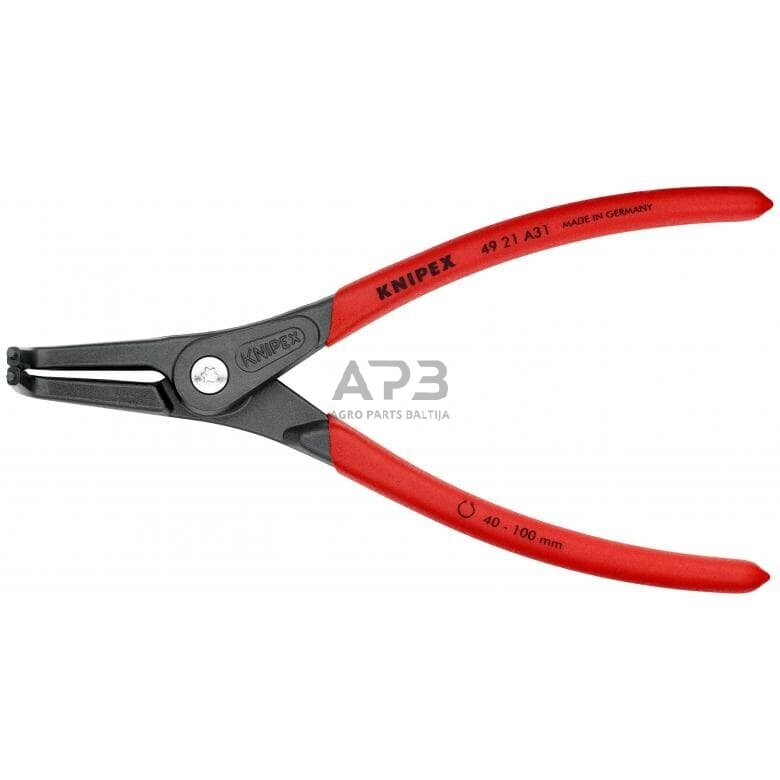 Replės išoriniams žiedams. Lenktos 210mm (Ø40-100mm) KNIPEX Replės išoriniams žiedams. Lenktos 210mm (Ø40-100mm) KNIPEX