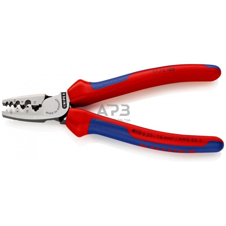 Replės laidų užspaudimui KNIPEX 180mm 1 Replės laidų užspaudimui KNIPEX 180mm 1