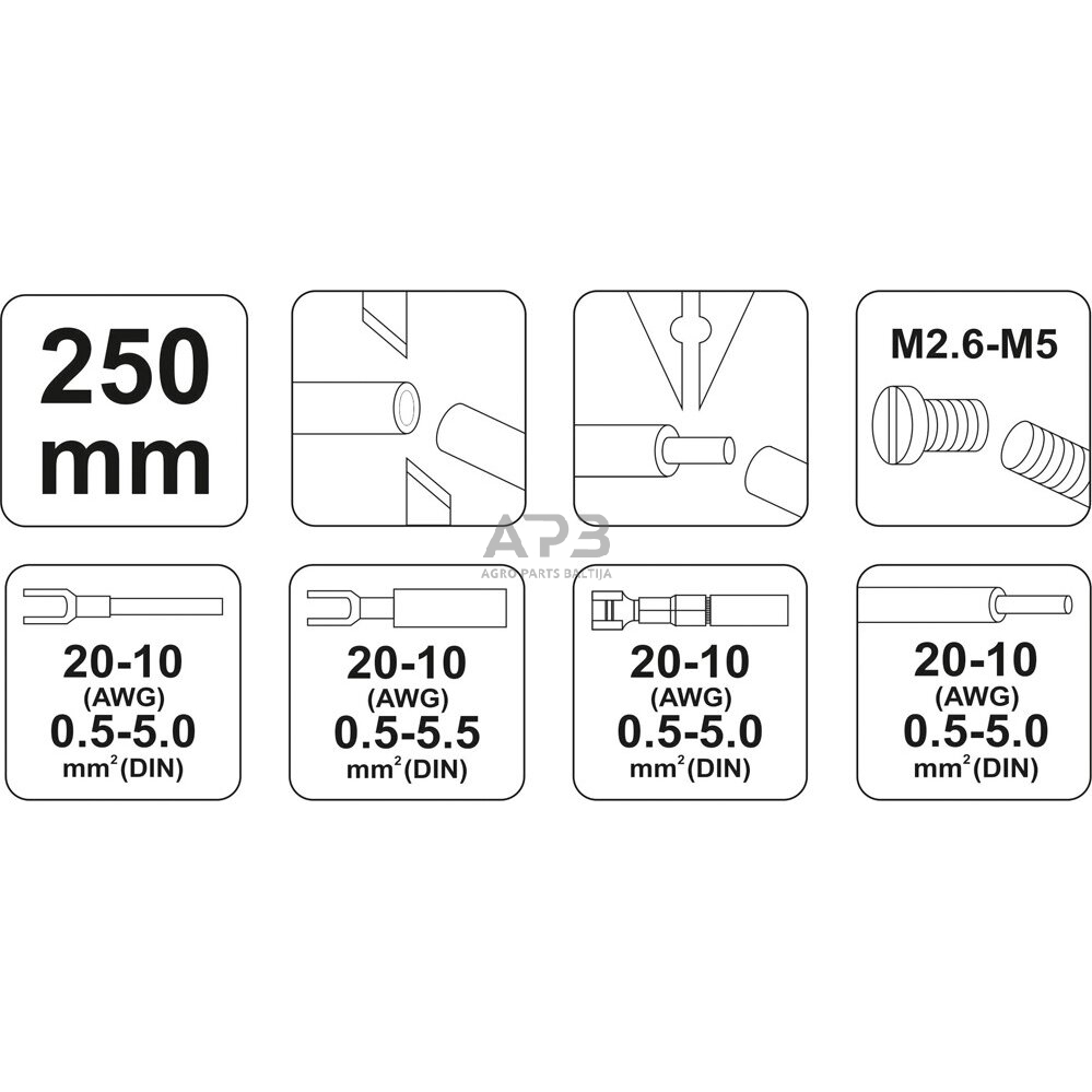 Replės laidų užspaudimui ir nuvalymui 1