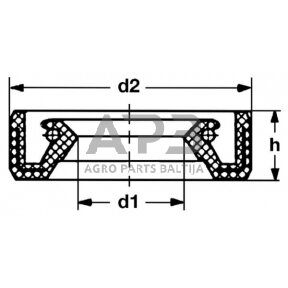 Riebokšlis 17x30x7mm Bosch Rexroth 1510283008