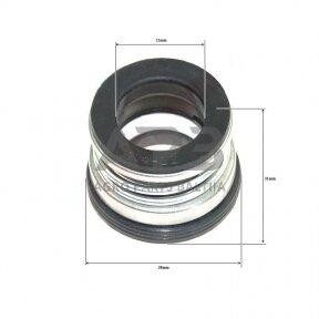 Riebokšlis vandens pompos 22 mm 104-22