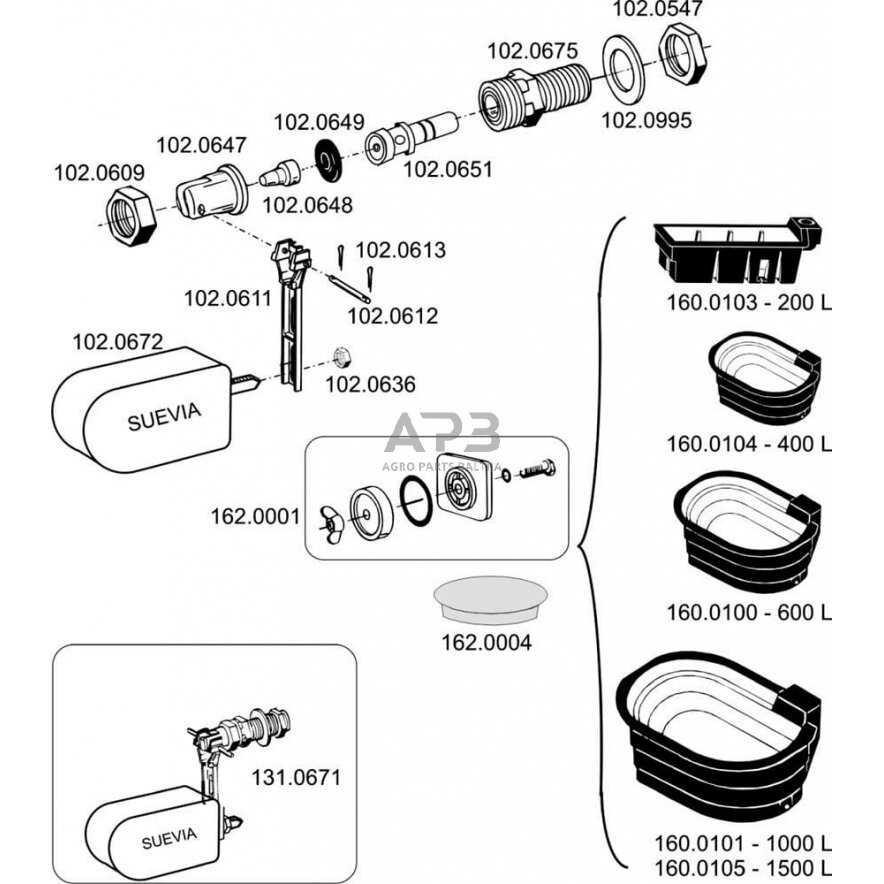 Riebokšlis Suevia D=22mm SU1020649 2