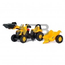 Rolly Toys JCB traktorius su pedalais ir priekaba, 023837